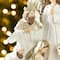 Glitzhome® 13" Ivory & Gold Resin Nativity Figurine